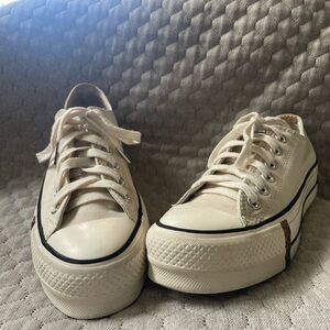 Converse Women's Cream Canvas Sneakers